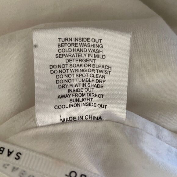 Sabo White Linen Kiera Pants S Wide Leg Linen Blend Lined Designer Boho Beach - Picture 8 of 9